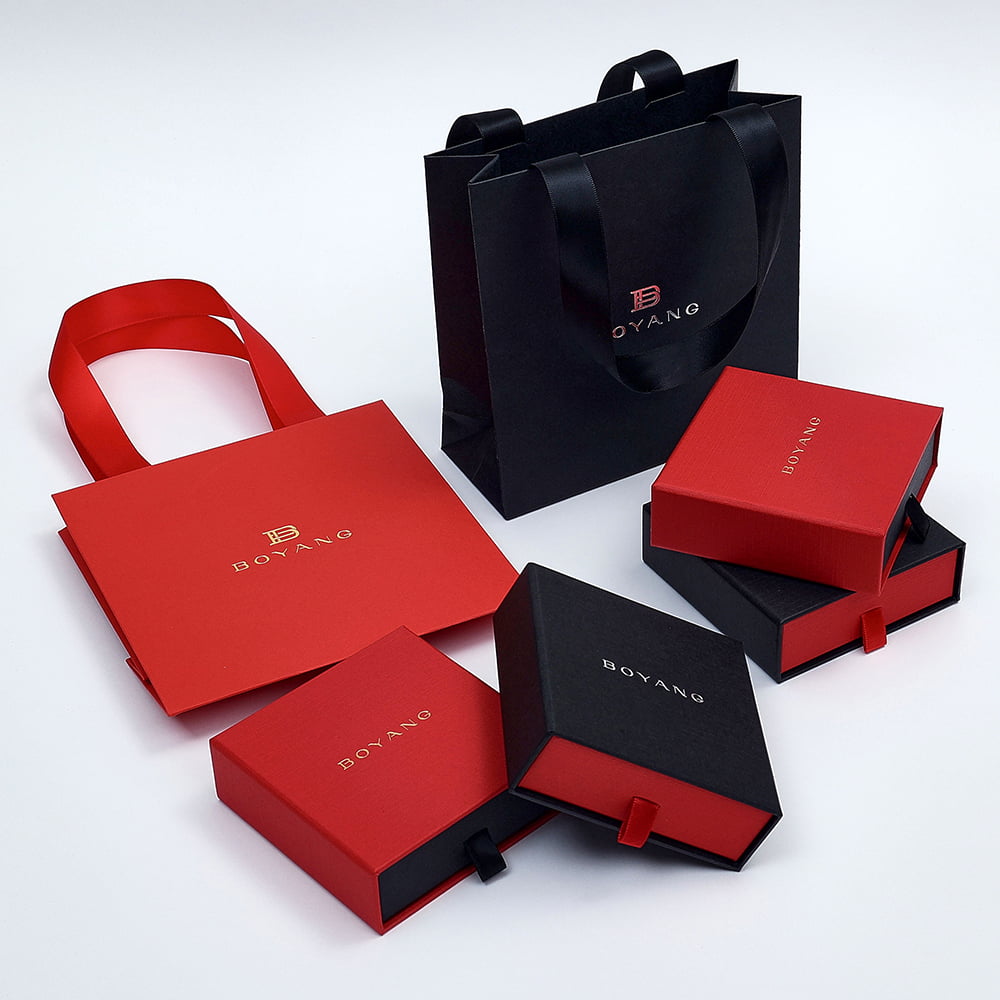 New products elegant custom logo small jewelry paper box for gift