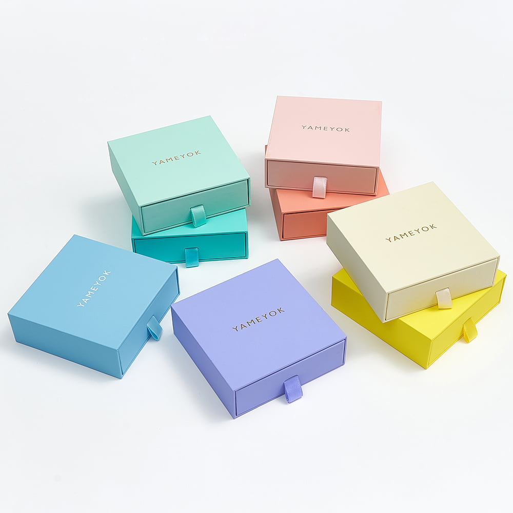 Good supplier wholesale cardboard paper drawer slide earring box