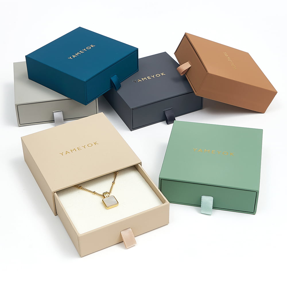 New design paper cardboard custom necklace gift boxes packaging