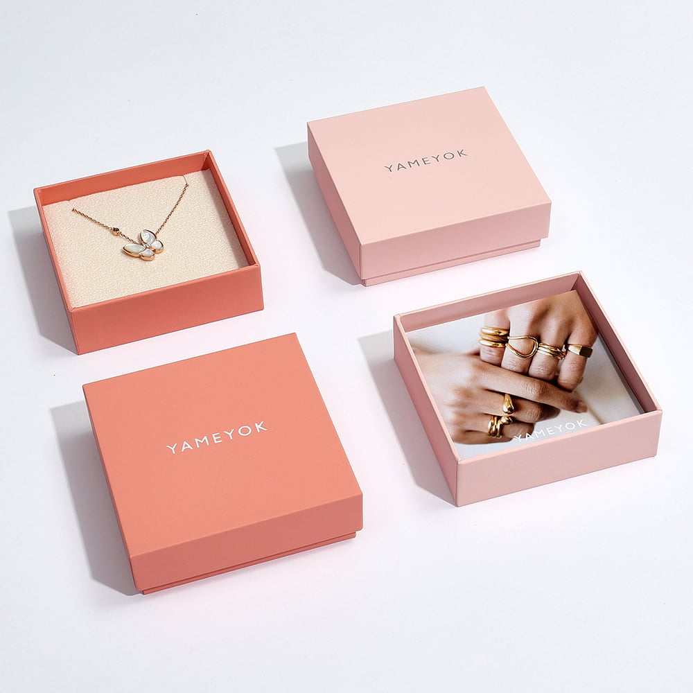 Updated fashion design custom necklace gift paper box packaging
