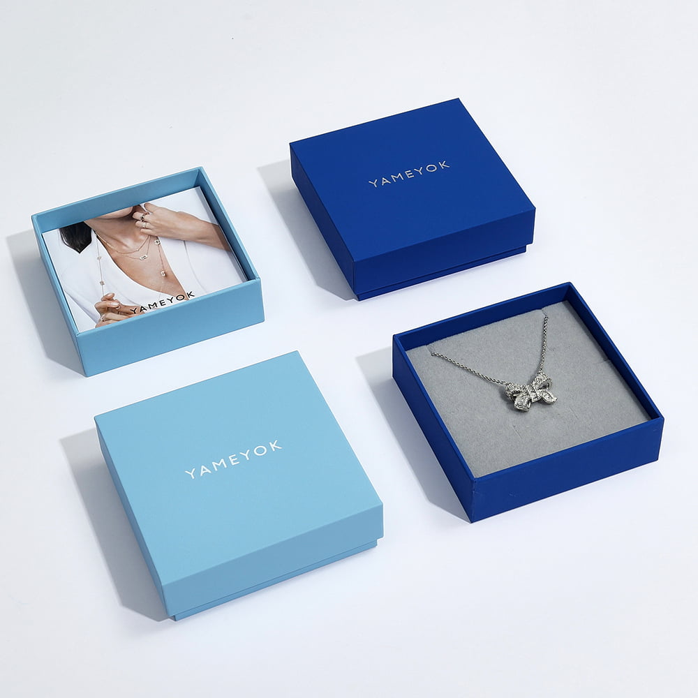 Updated fashion design custom necklace gift paper box packaging