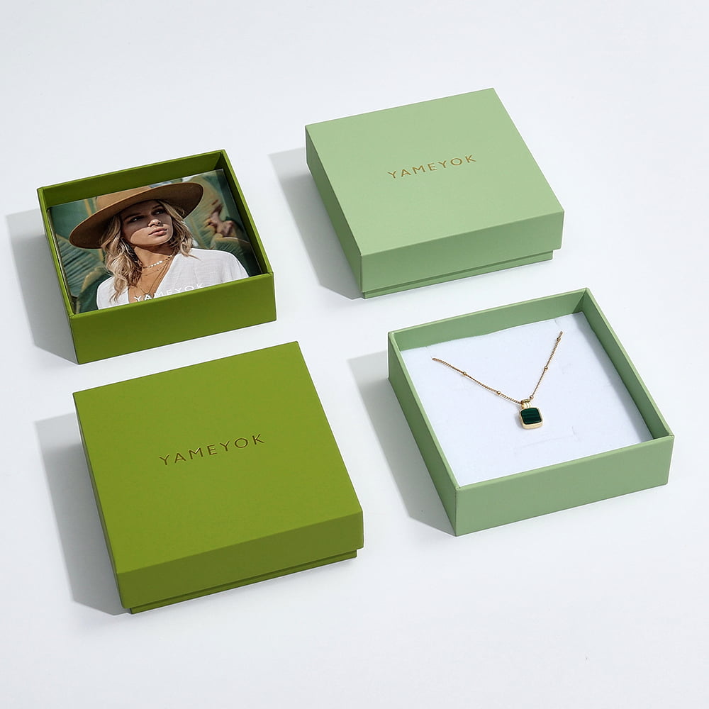 Updated fashion design custom necklace gift paper box packaging