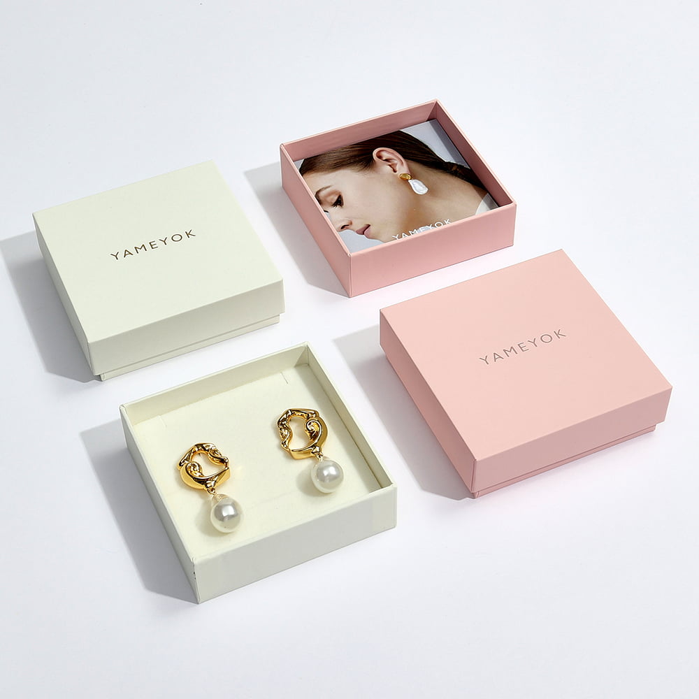 Luxury european women custom logo earring packaging gift box