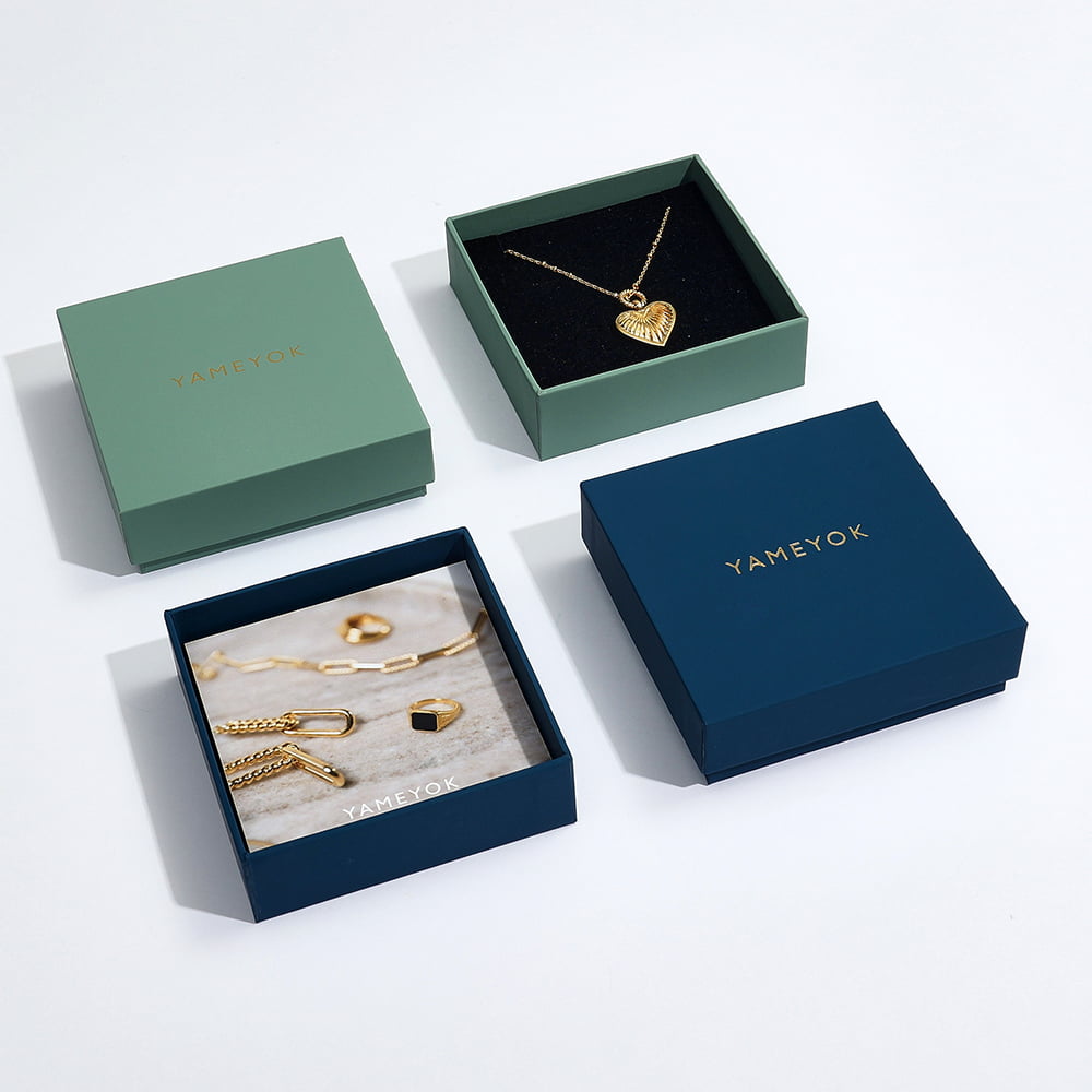High quality square custom necklace gift paper box packaging