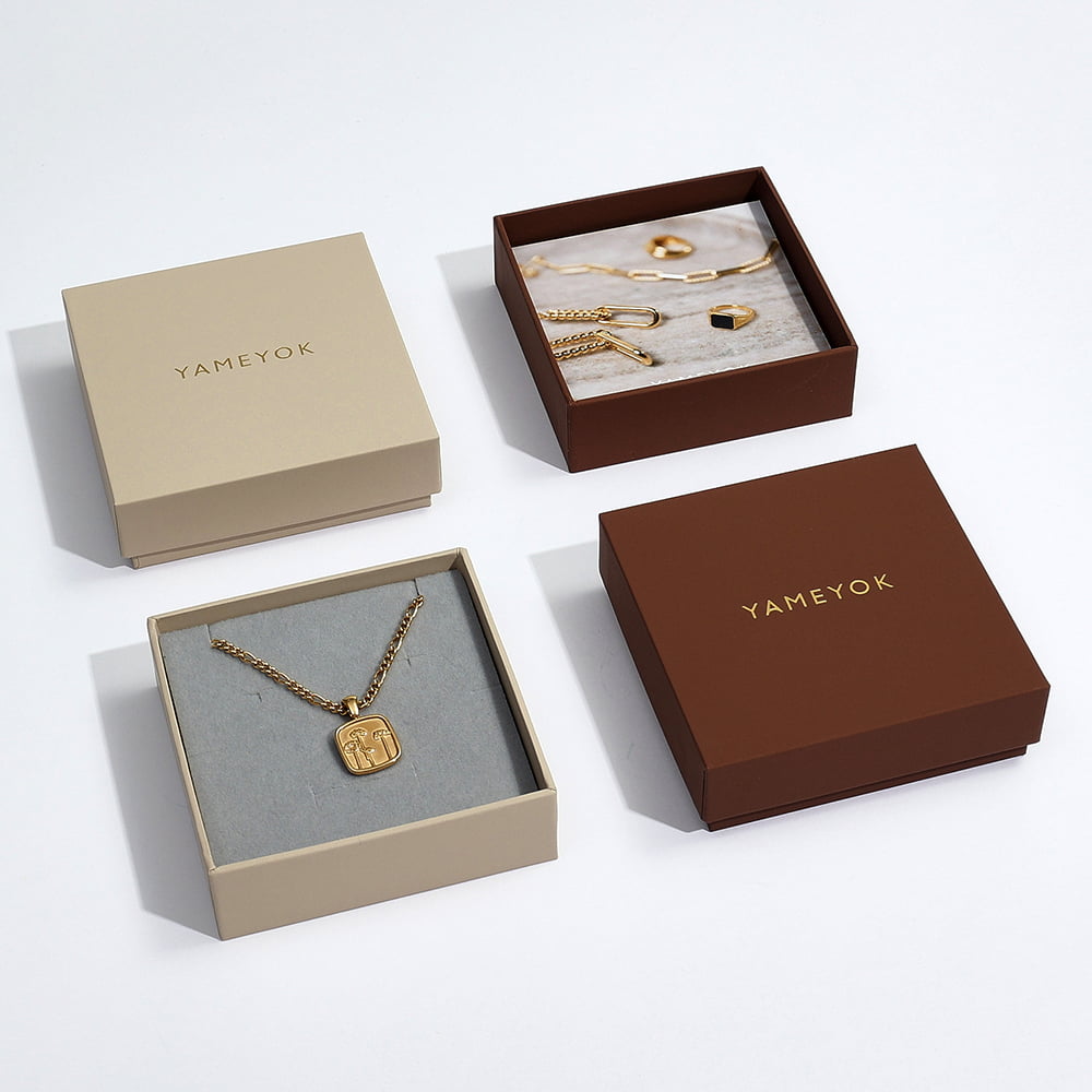 Excellent work luxury paper packaging custom pendant gift box with lid
