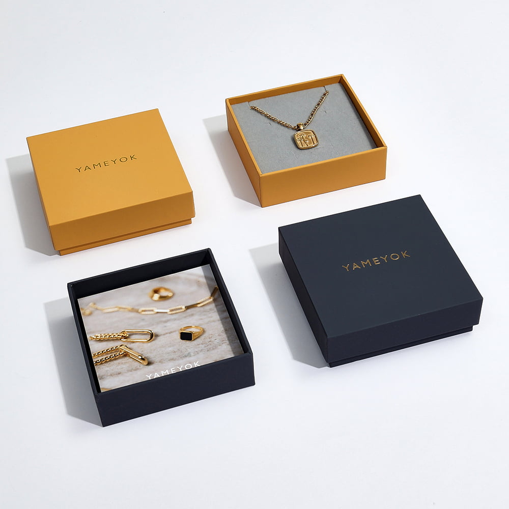 High quality square custom necklace gift paper box packaging