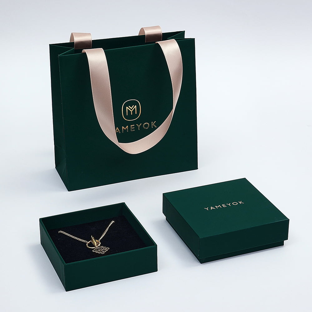 Exquisite Custom Your Own Logo best necklace packaging box with jewelry paper bag