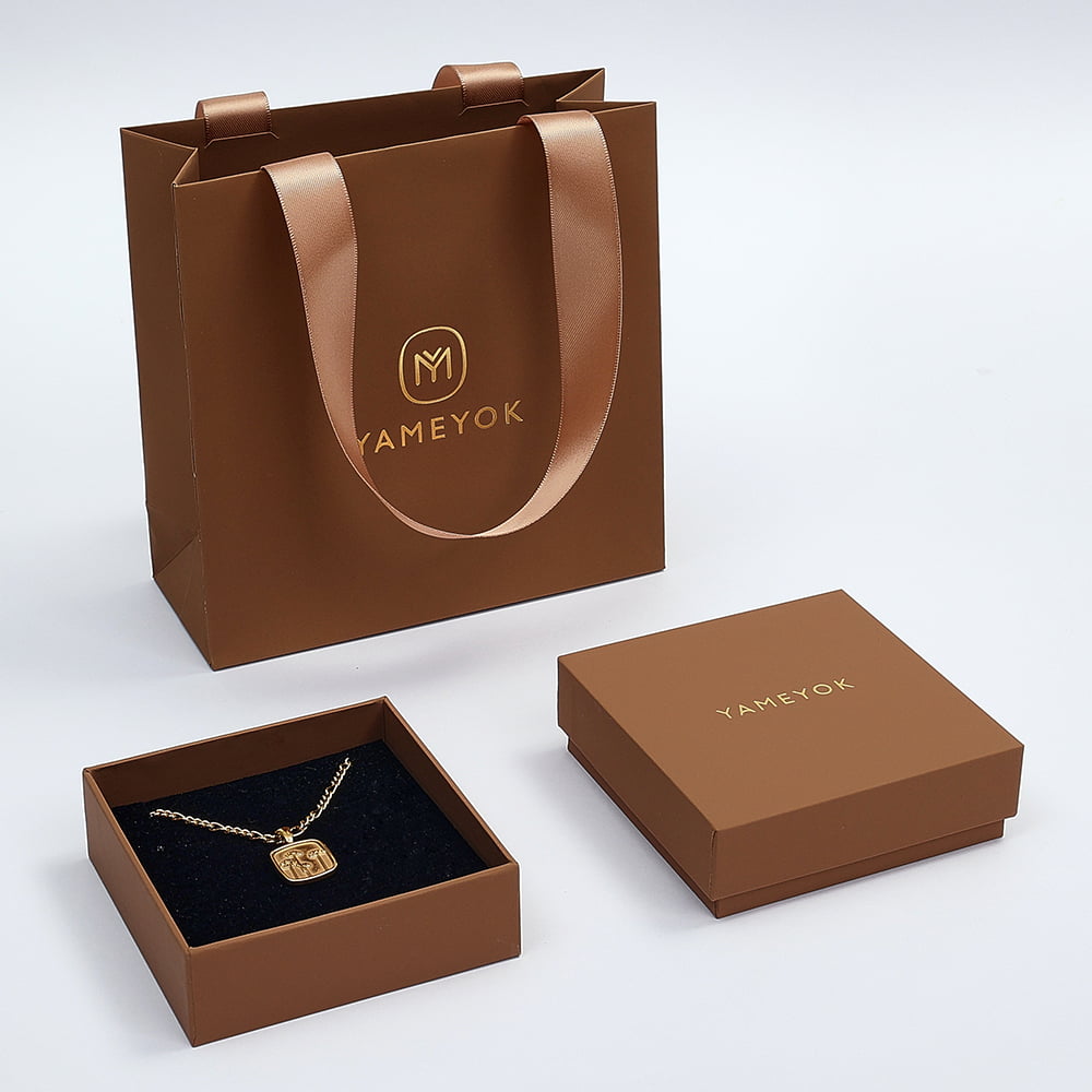 Customized logo printed paper jewelry box packaging factory