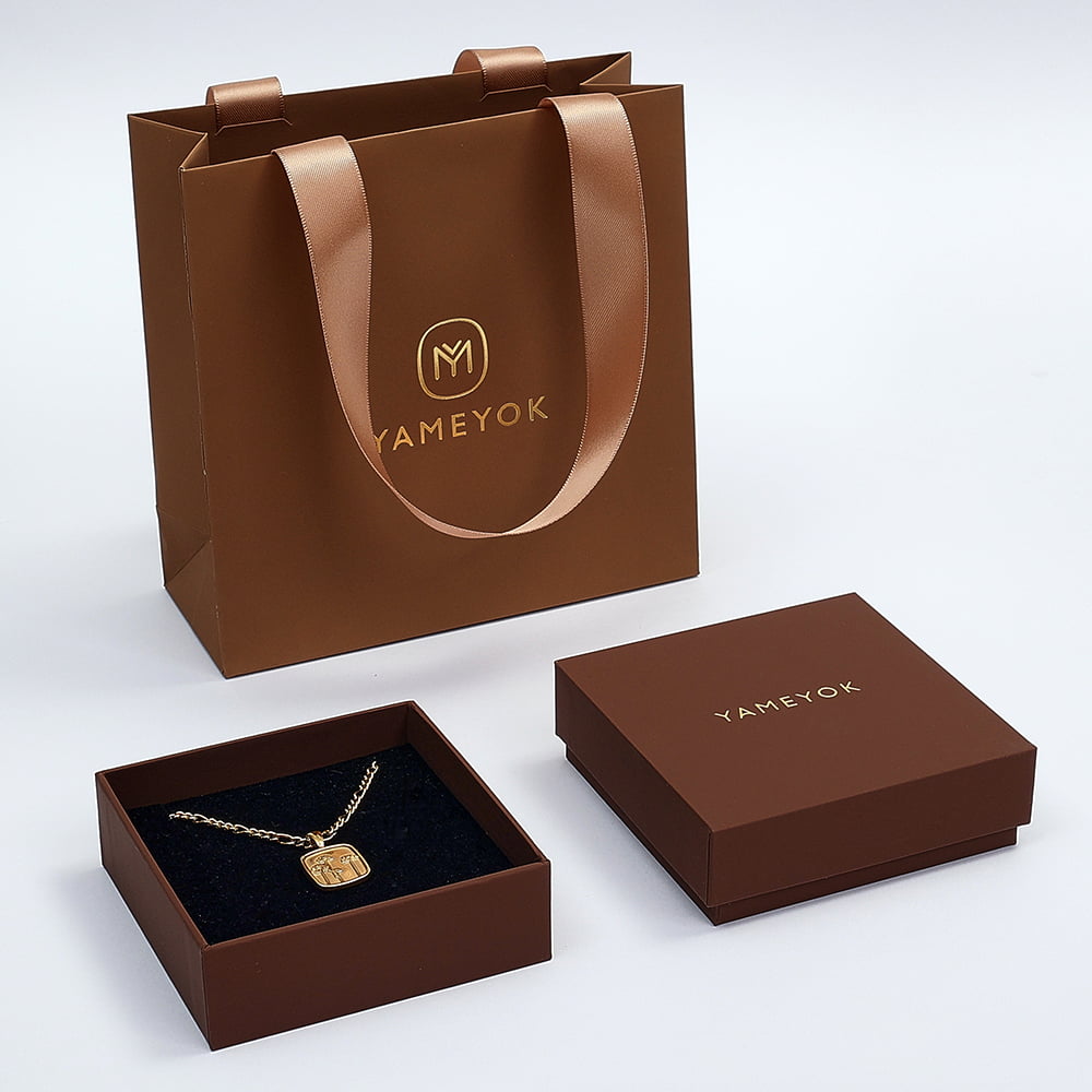 Customized logo printed paper jewelry box packaging factory