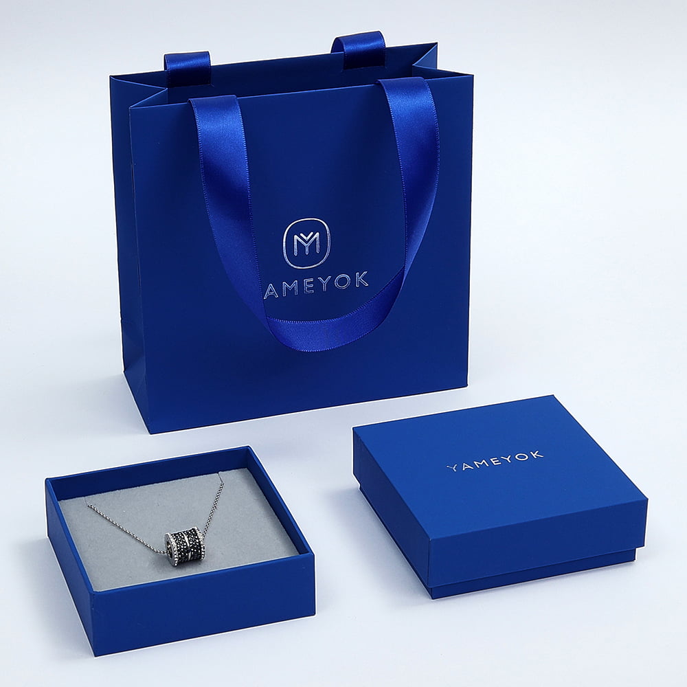 Customized logo printed paper jewelry box packaging factory