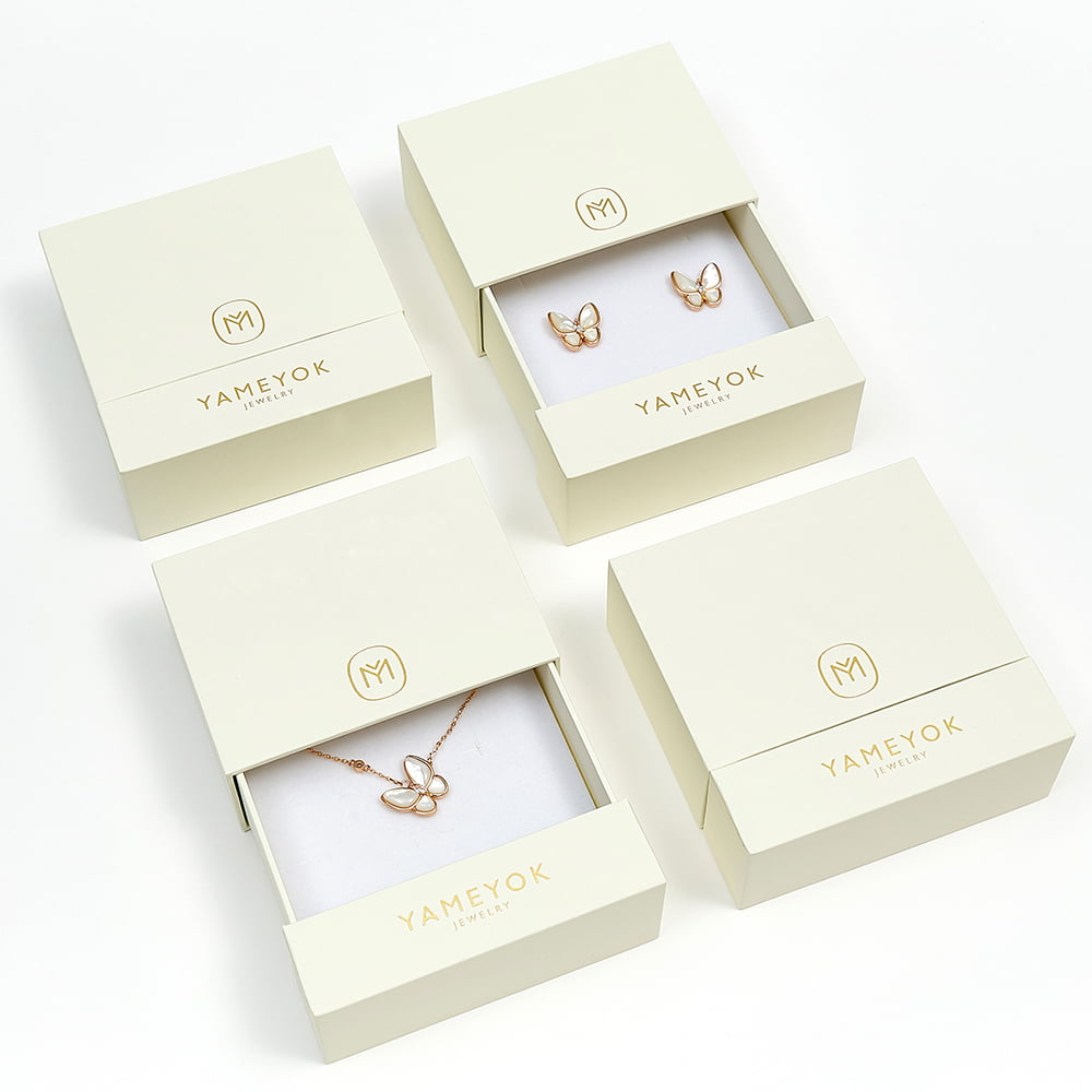 Custom rigid paper jewelry box packaging manufacturer