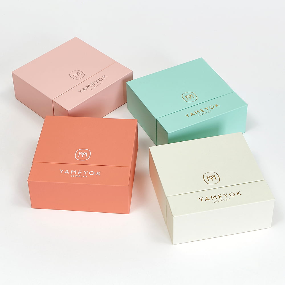 Custom rigid paper jewelry box packaging manufacturer