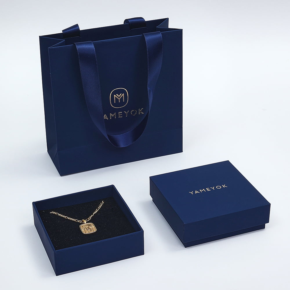 Customized logo printed paper jewelry box packaging factory