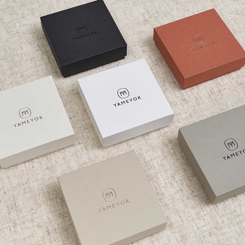 High quality exquisite custom logo jewelry set packaging box with jewelry bag