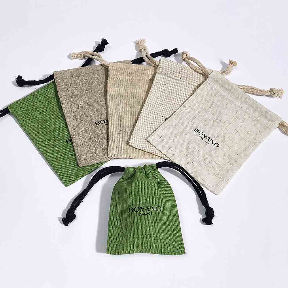 Wholesale custom logo eco friendly drawstring jewelry bags