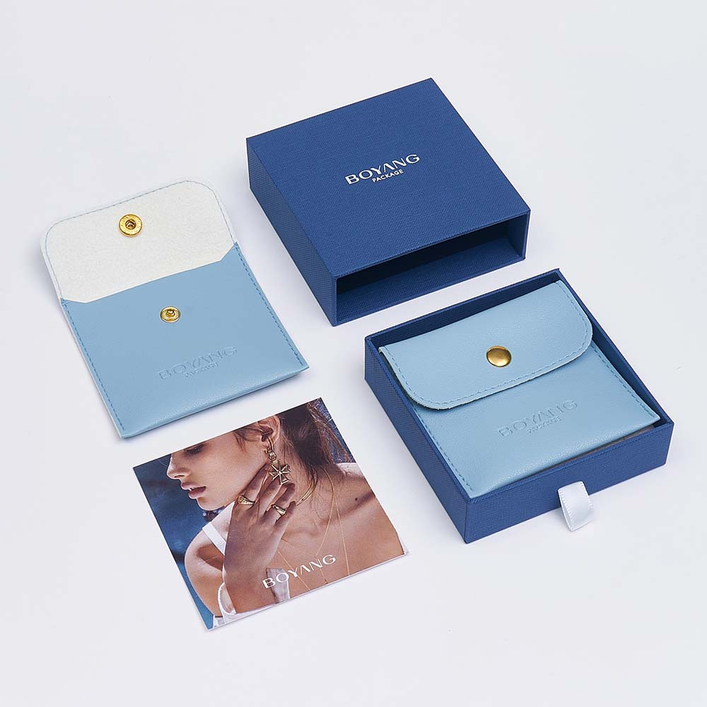 New deisgn custom logo leather jewelry bag packaging