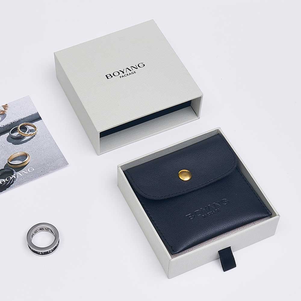New deisgn custom logo leather jewelry bag packaging
