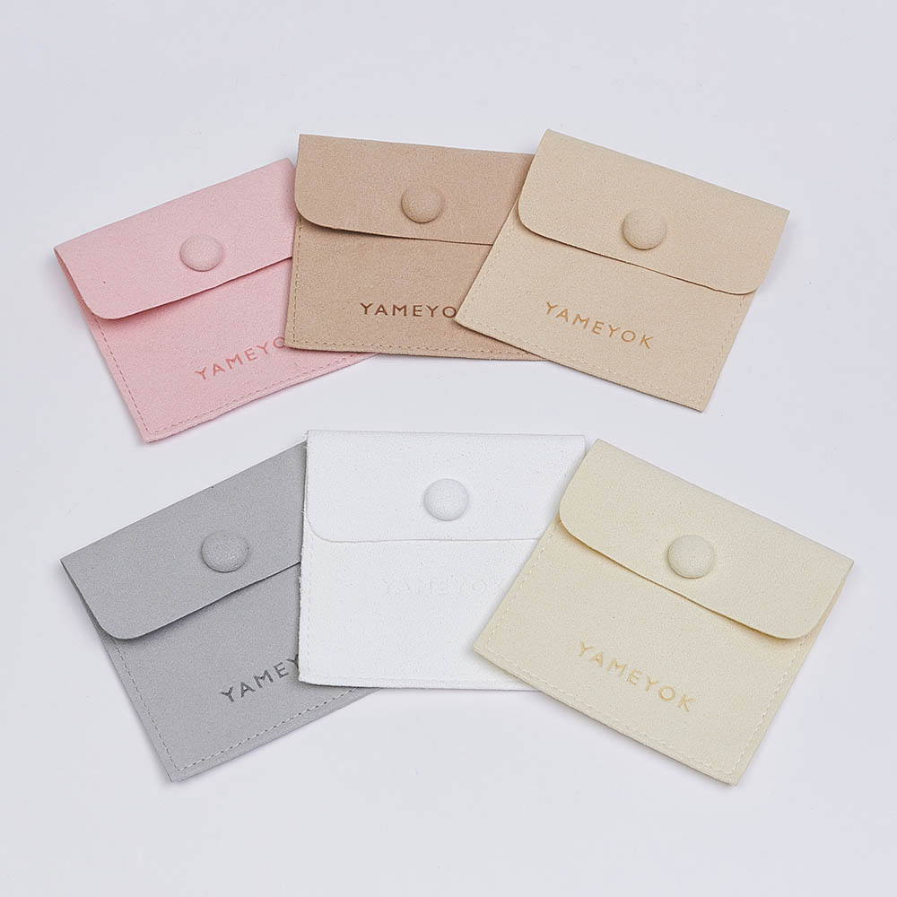 Wholesale custom print microfiber buton jewelry pouch bag
