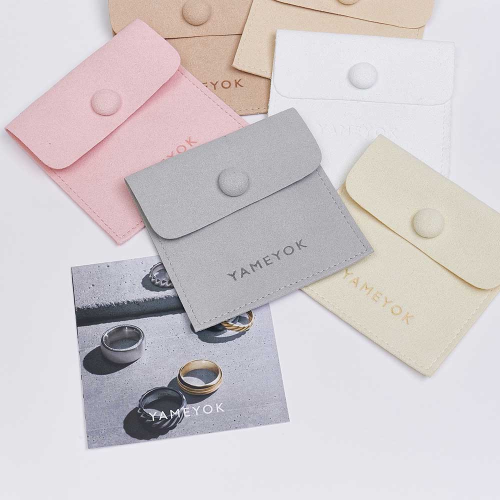 Wholesale custom print microfiber buton jewelry pouch bag