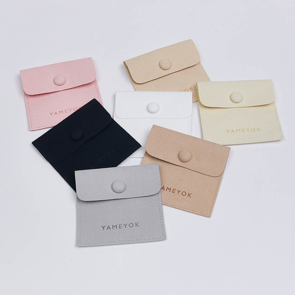 Wholesale custom print microfiber buton jewelry pouch bag