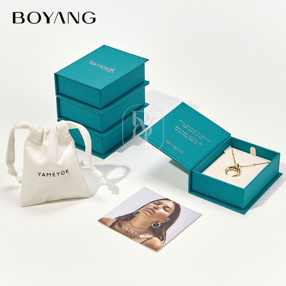 Boyang Custom Small Book Shape Paper Jewelry Box