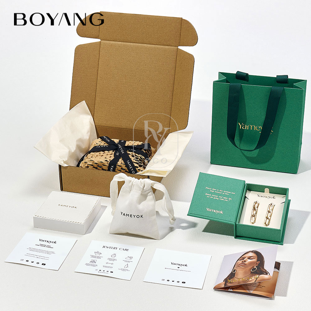 Boyang Custom Small Book Shape Paper Jewelry Box
