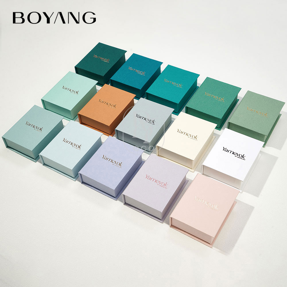 Boyang Custom Small Book Shape Paper Jewelry Box