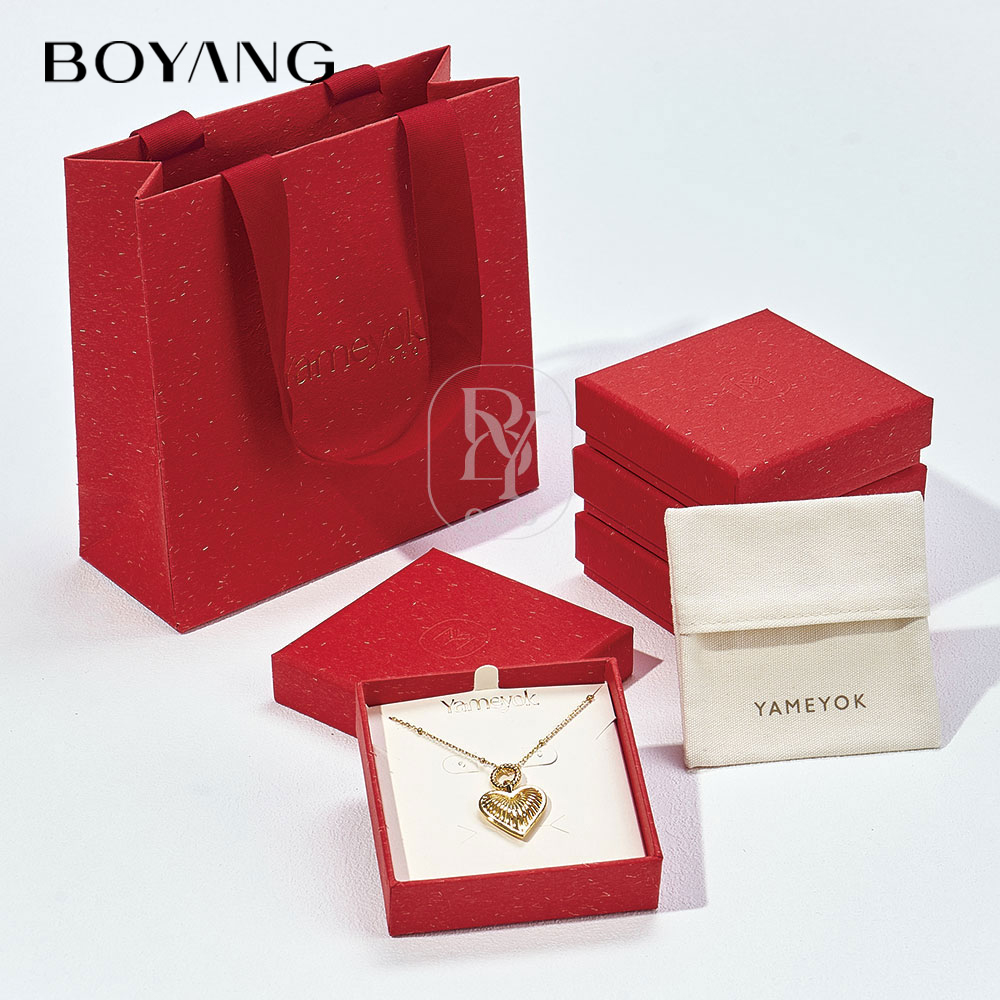 Custom Recyclable Paper Necklace Jewelry Box