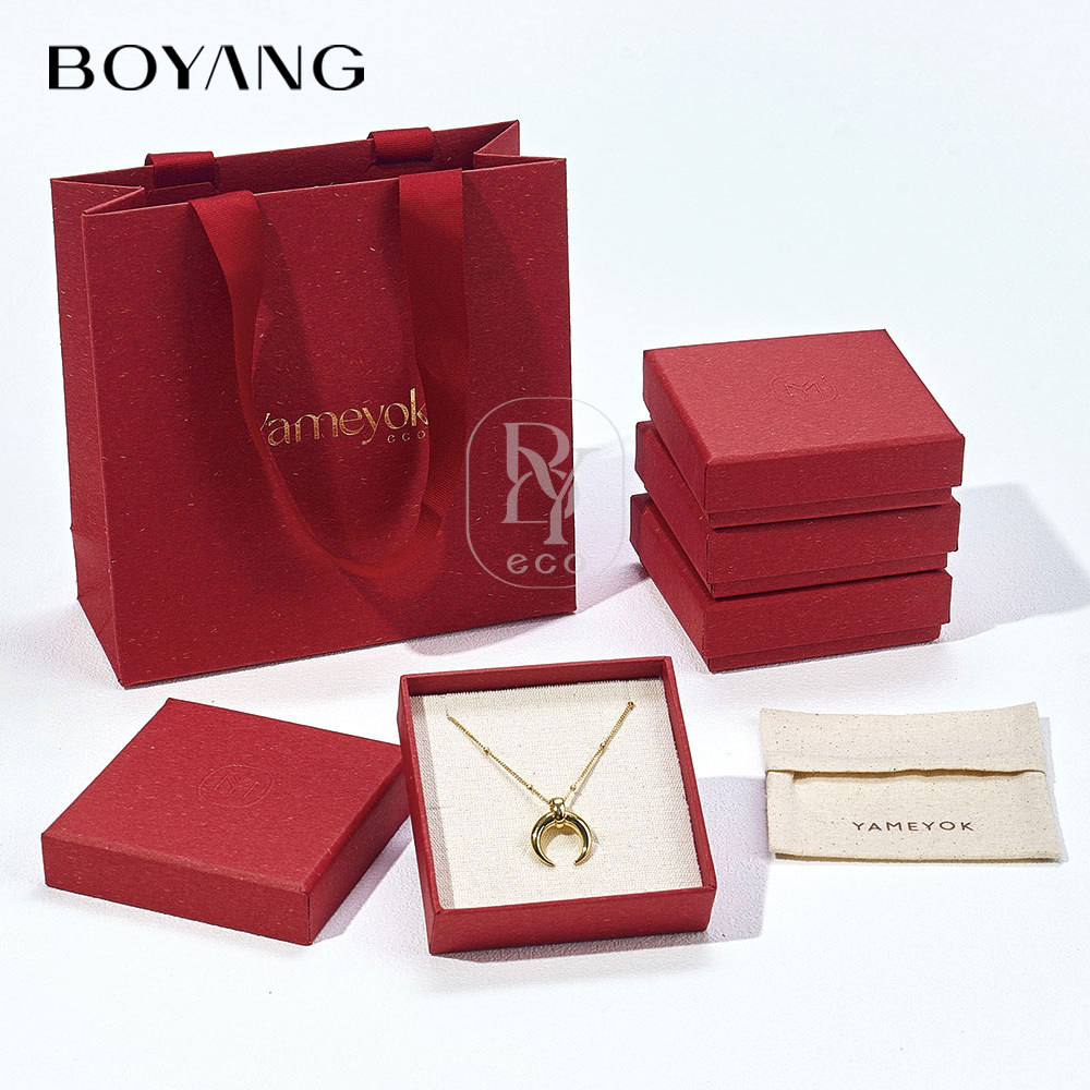 Custom Recyclable Paper Necklace Jewelry Box
