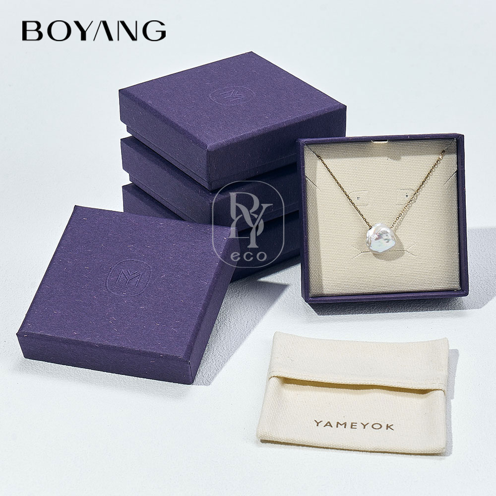 Custom Recyclable Paper Necklace Jewelry Box