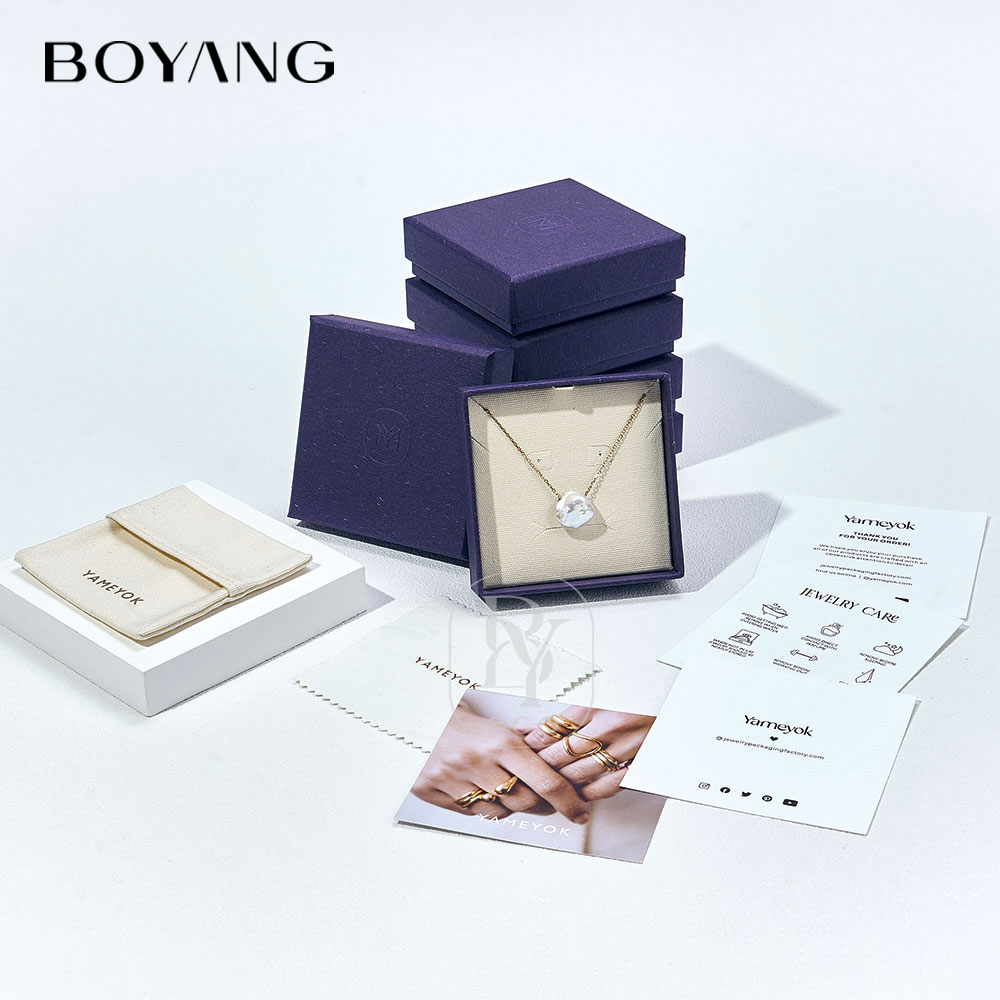 Custom Lid and Base ECO Friendly Jewelry Packaging Box