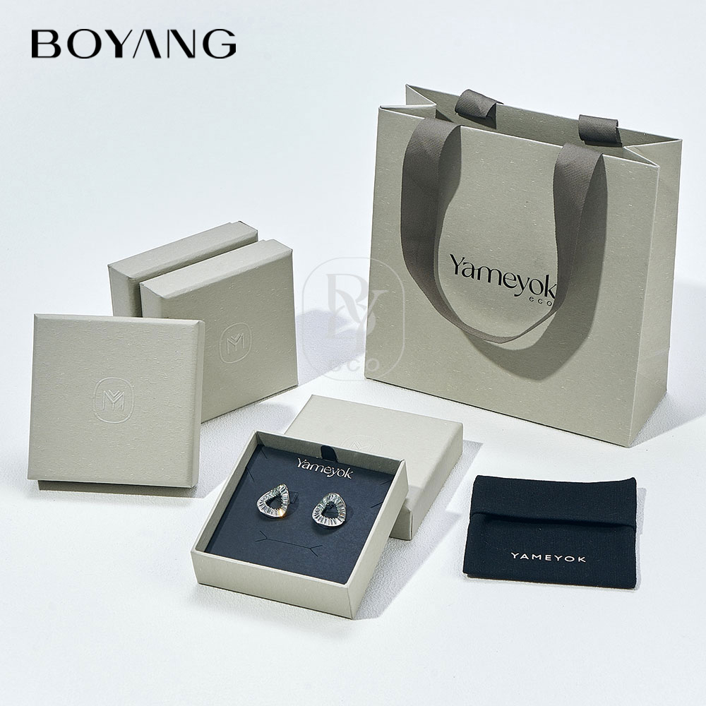Custom Lid and Base ECO Friendly Jewelry Packaging Box