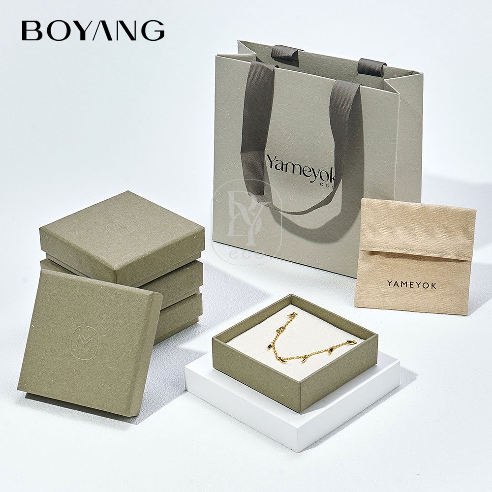 Custom Lid and Base ECO Friendly Jewelry Packaging Box