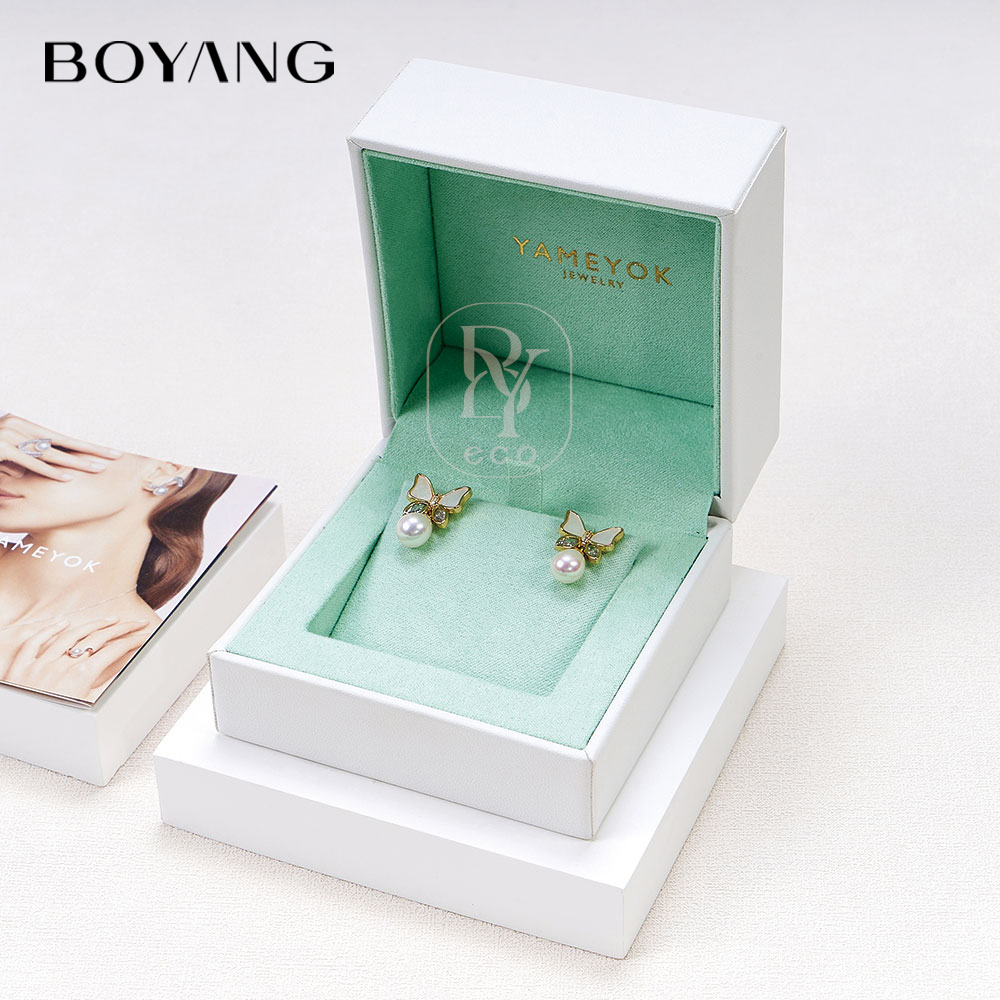 Boyang Custom PU Leather Luxury Jewelry Packaging Necklace Gift Box