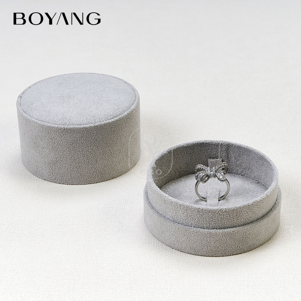 Boyang Custom Luxury Jewelry Gift Packaging Velvet Ring Box