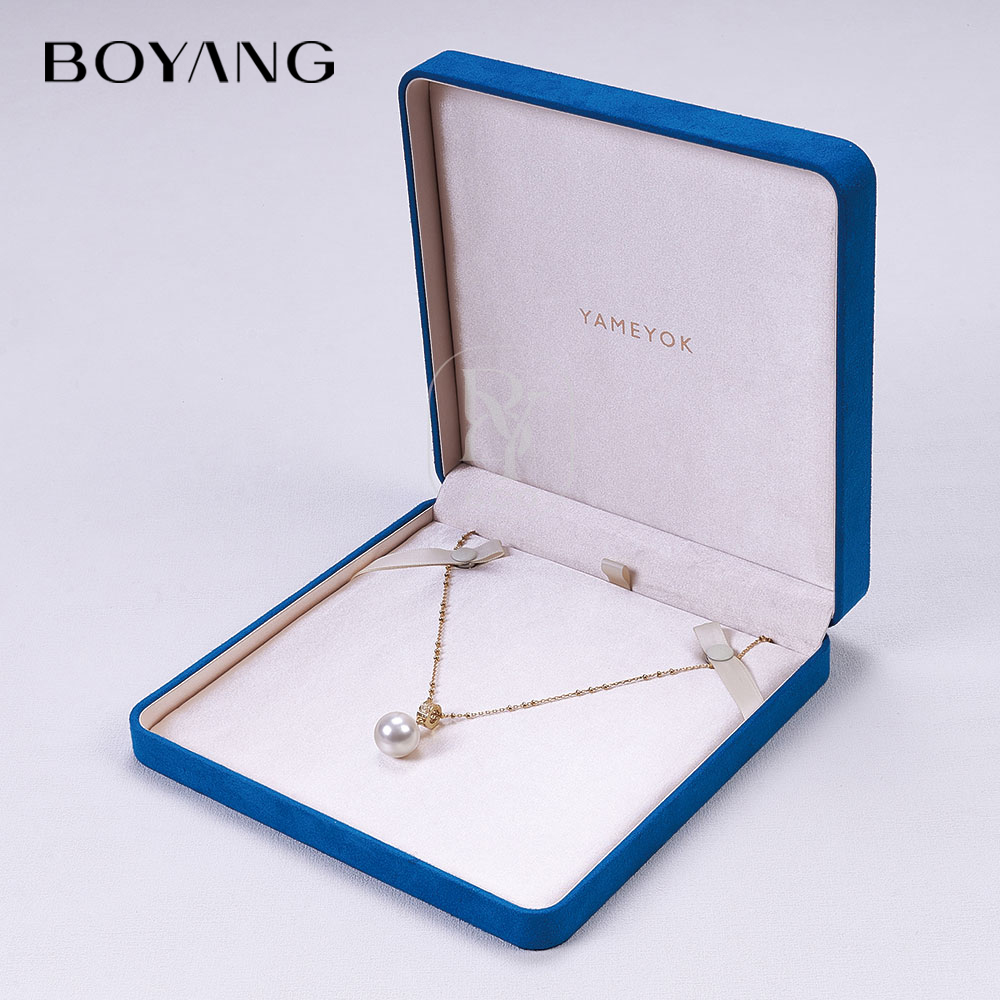 Boyang Custom Luxury Gift Packaging Velvet Jewelry Set Box