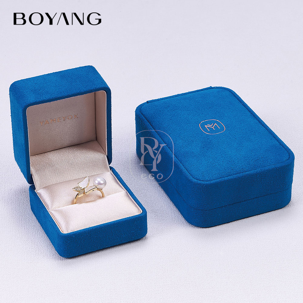 Boyang Custom Luxury Gift Packaging Velvet Jewelry Set Box