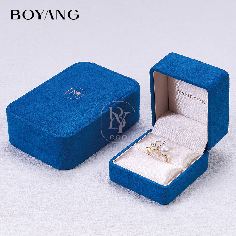 Boyang Custom Luxury Gift Packaging Velvet Jewelry Set Box