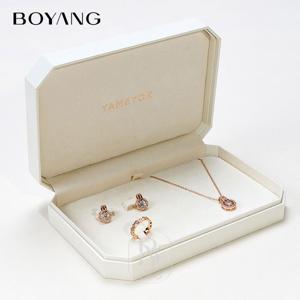 Boyang Custom Luxury Gift Packaging Set Paper Nice Jewelry Box