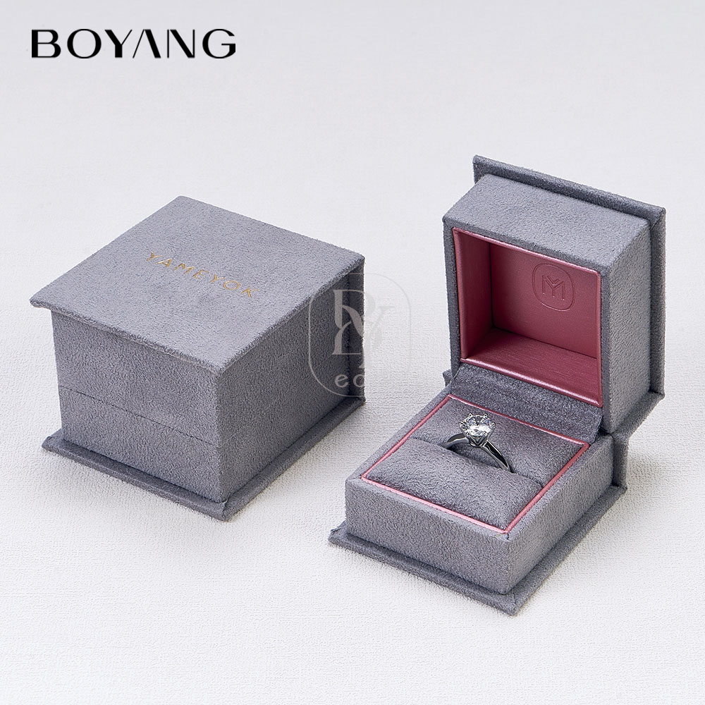 Boyang Custom Luxury Gift Packaging Velvet Jewelry Box for Women