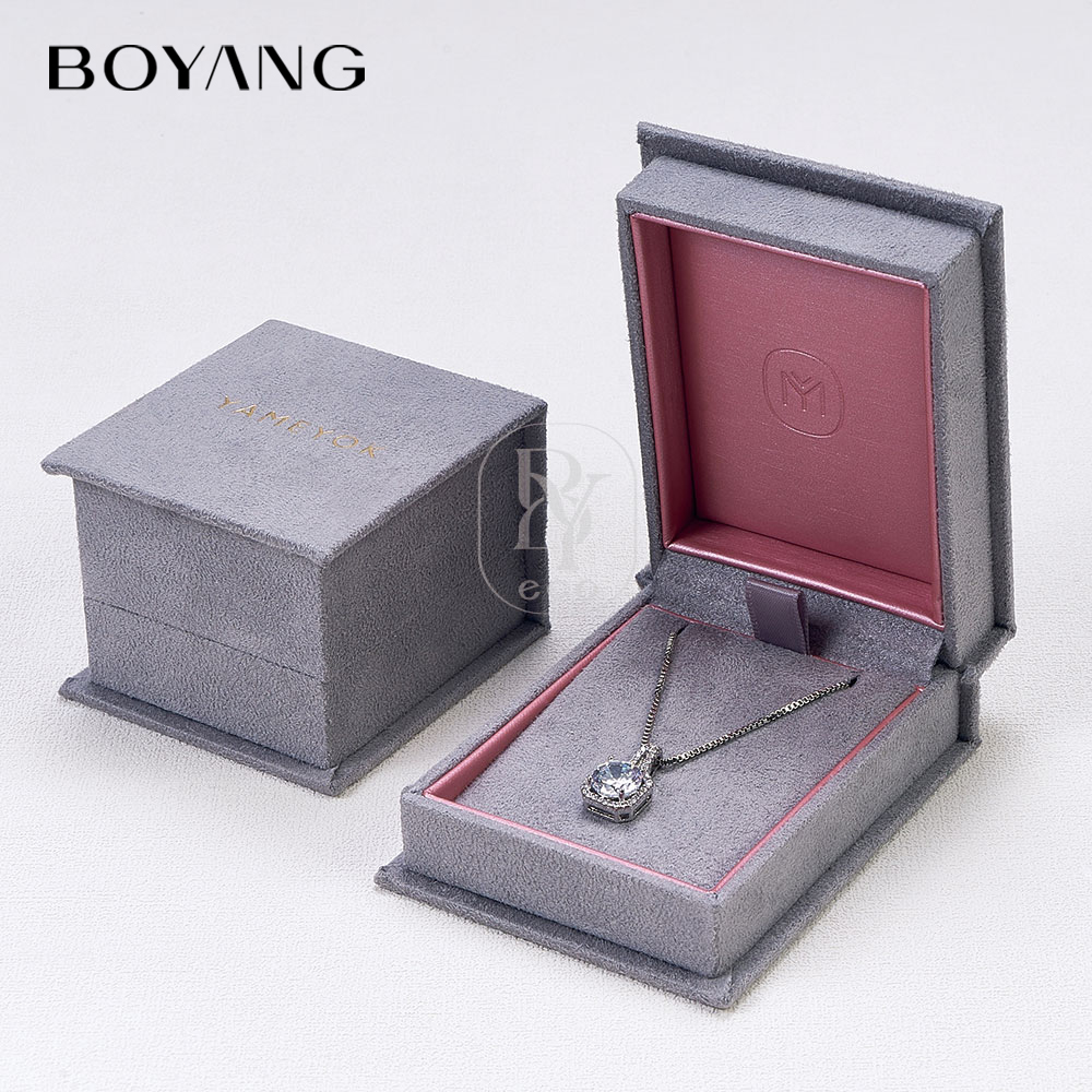 Boyang Custom Luxury Gift Packaging Velvet Jewelry Box for Women