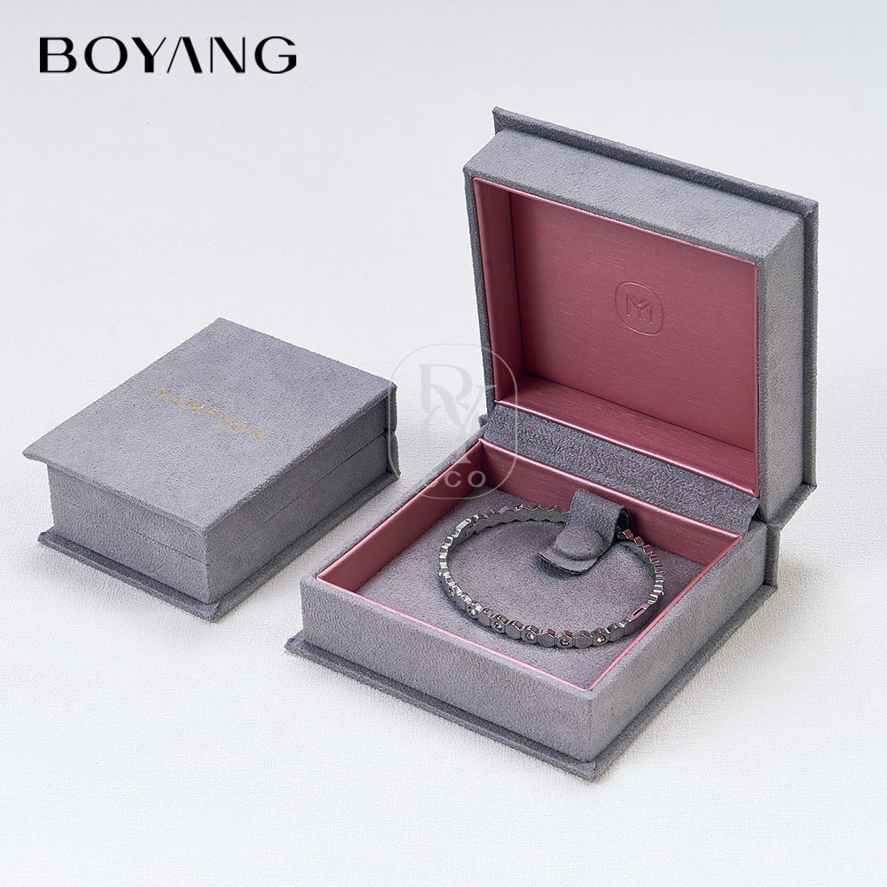 Boyang Custom Luxury Gift Packaging Velvet Jewelry Box for Women
