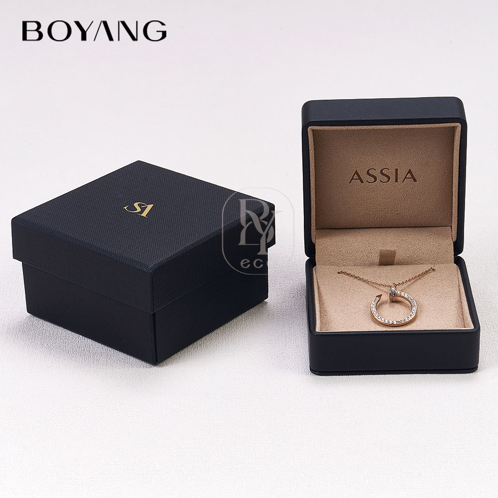 Boyang Custom Luxury Gift Packaging Set Black Jewelry Box