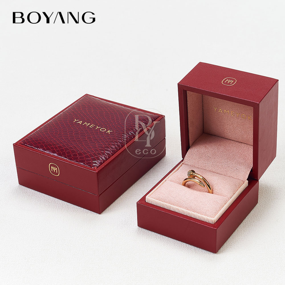 Boyang Custom Luxury PU Leather Plastic Jewelry Box