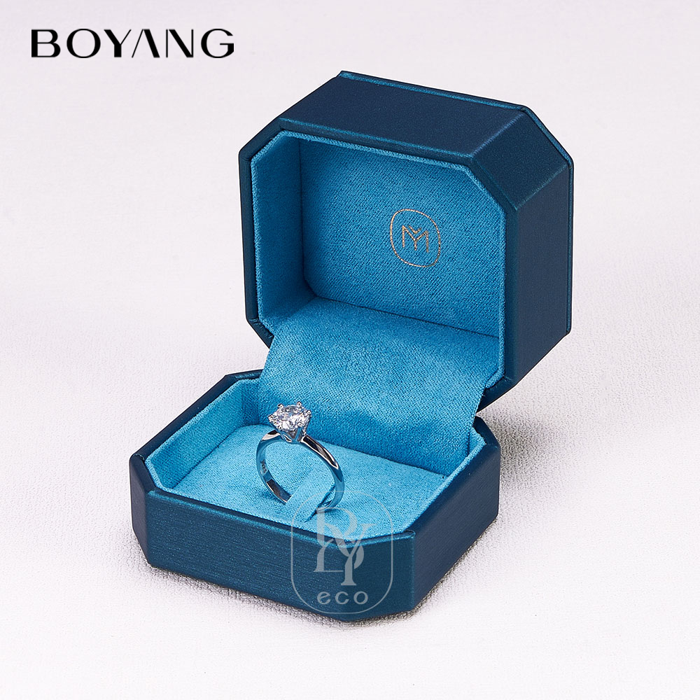 Boyang Custom Luxury Leather Earring Necklace Ring Bracelet Set Packaging Jewelry Box