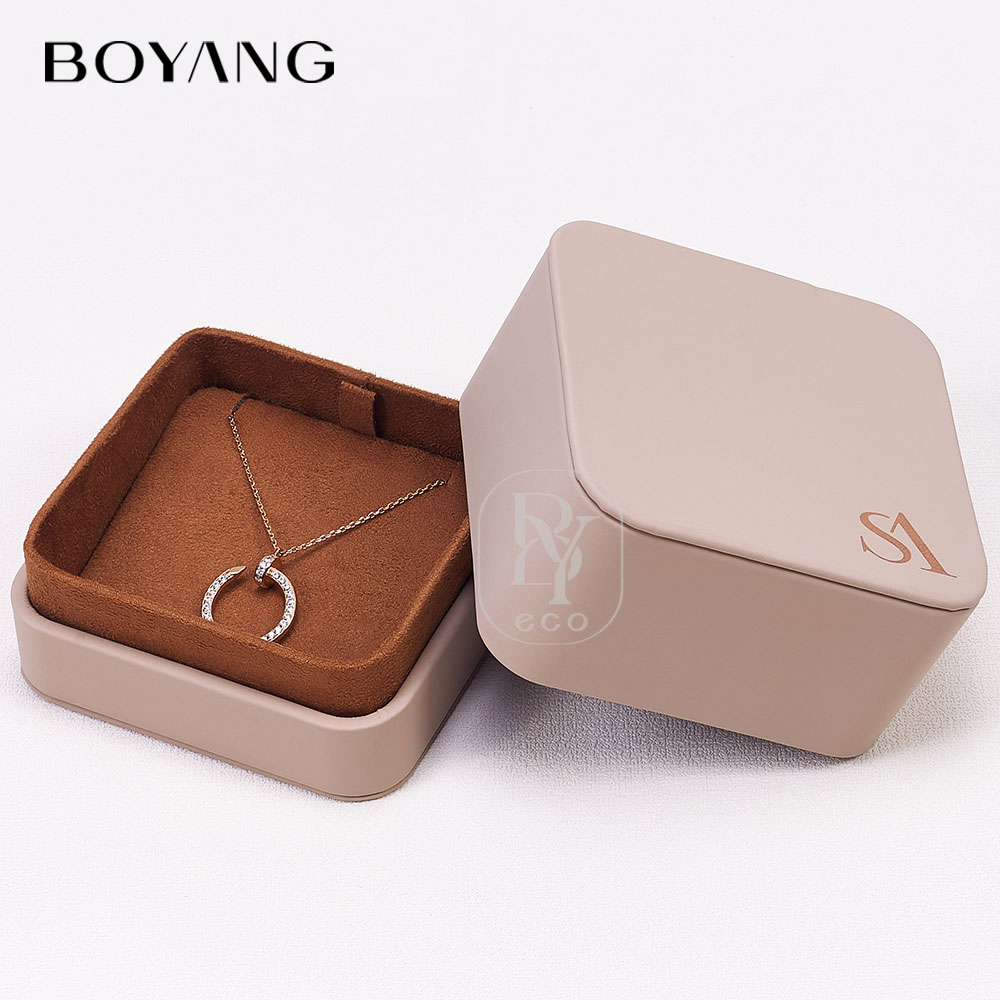 Boyang Custom Lid and Base Luxury Leather Jewelry Box Set