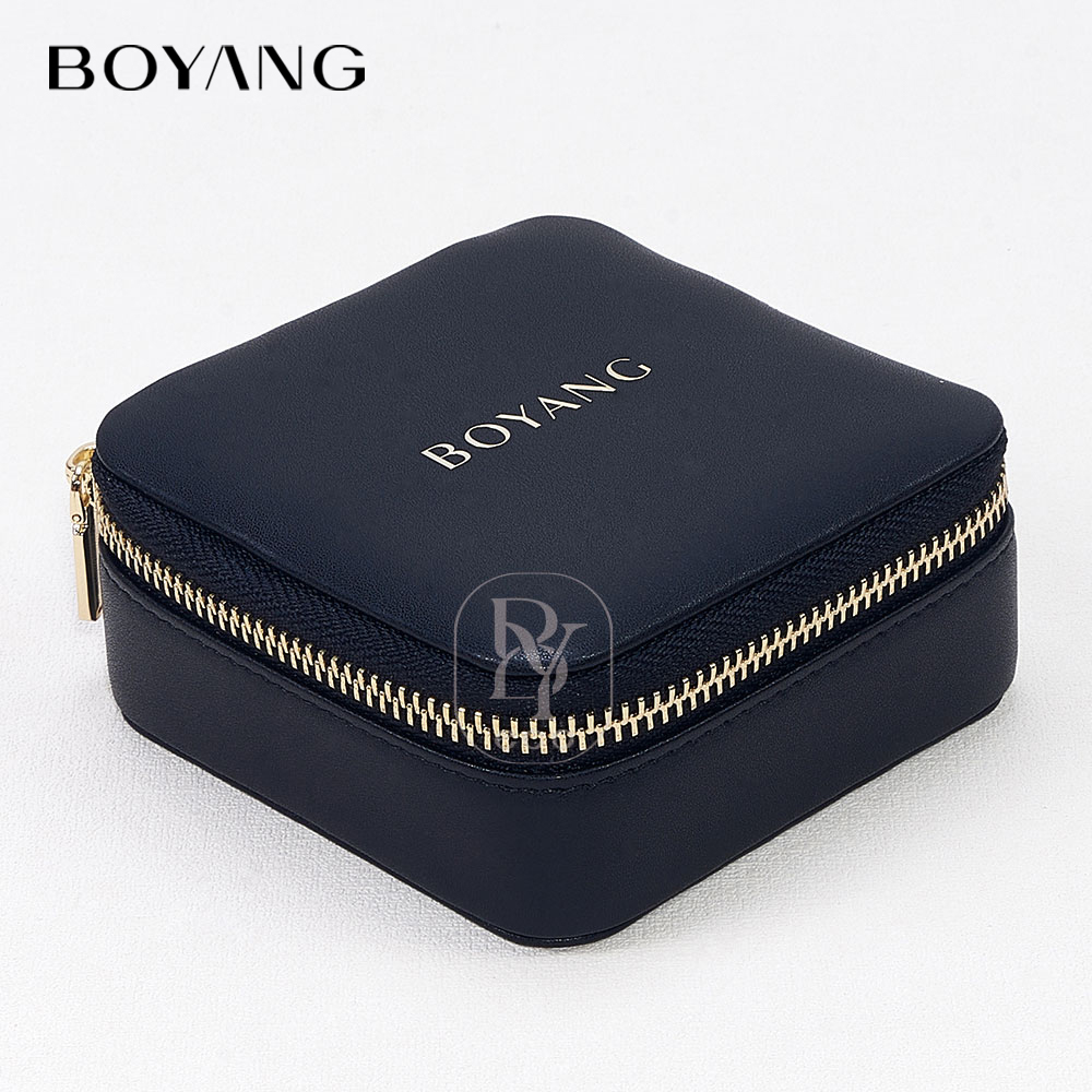 Boyang Custom PU Leather Small Travel Jewelry Storage Boxes