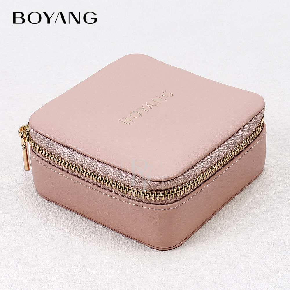 Boyang Custom PU Leather Small Travel Jewelry Storage Boxes