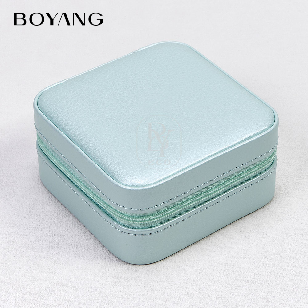  Boyang Custom Portable Travel Jewelry Storage organizer Boxes with Mirror