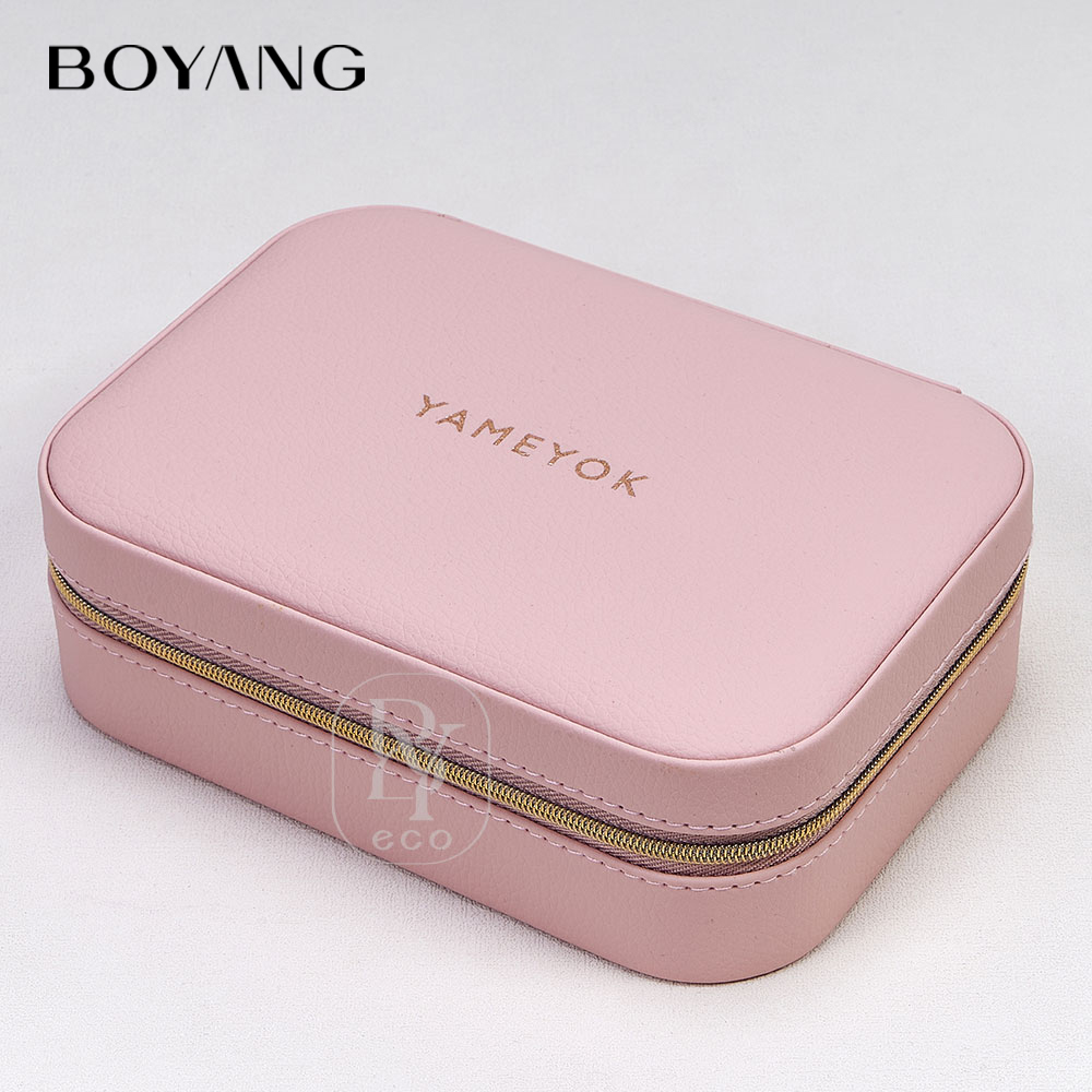 Boyang Custom Necklace Ring Earring Storage Portable Travelling Jewelry Box Organizer